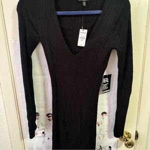 Express Elegant Black Knit Dress